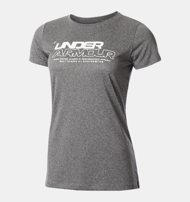 UAヘザー グラフィック Tシャツ（トレーニング/WOMEN）